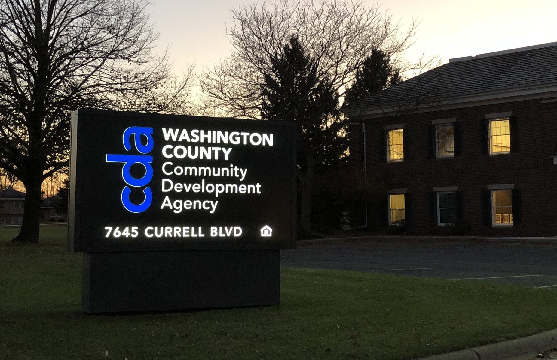 Washington Country Community Development Agency Sign and Building