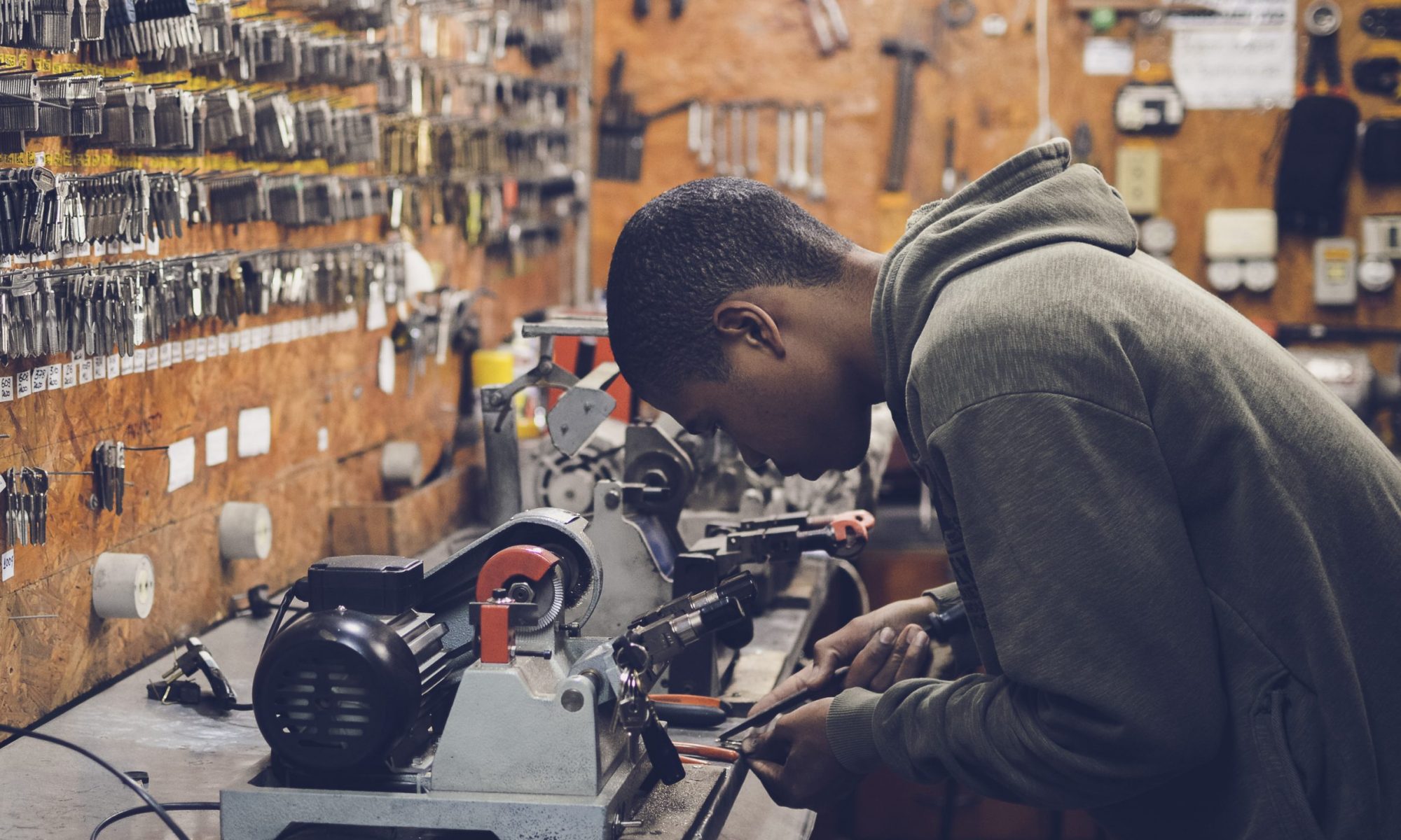 Man working in shop