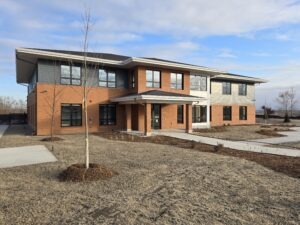 a newly constructed building